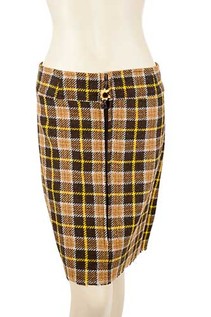 Wool Checked Skirt