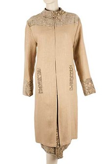 2 Piece Beige Linen Suit