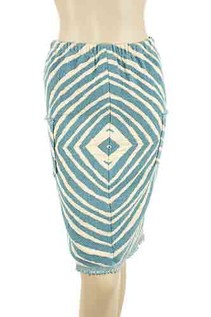 Skirt Aqua marine/ cream quilted