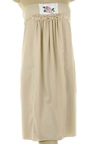 Dress Beige Silk / Crepe mix